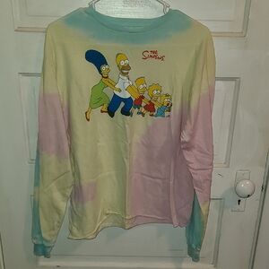 The Simpsons Tie-Dye Long Sleeve Shirt